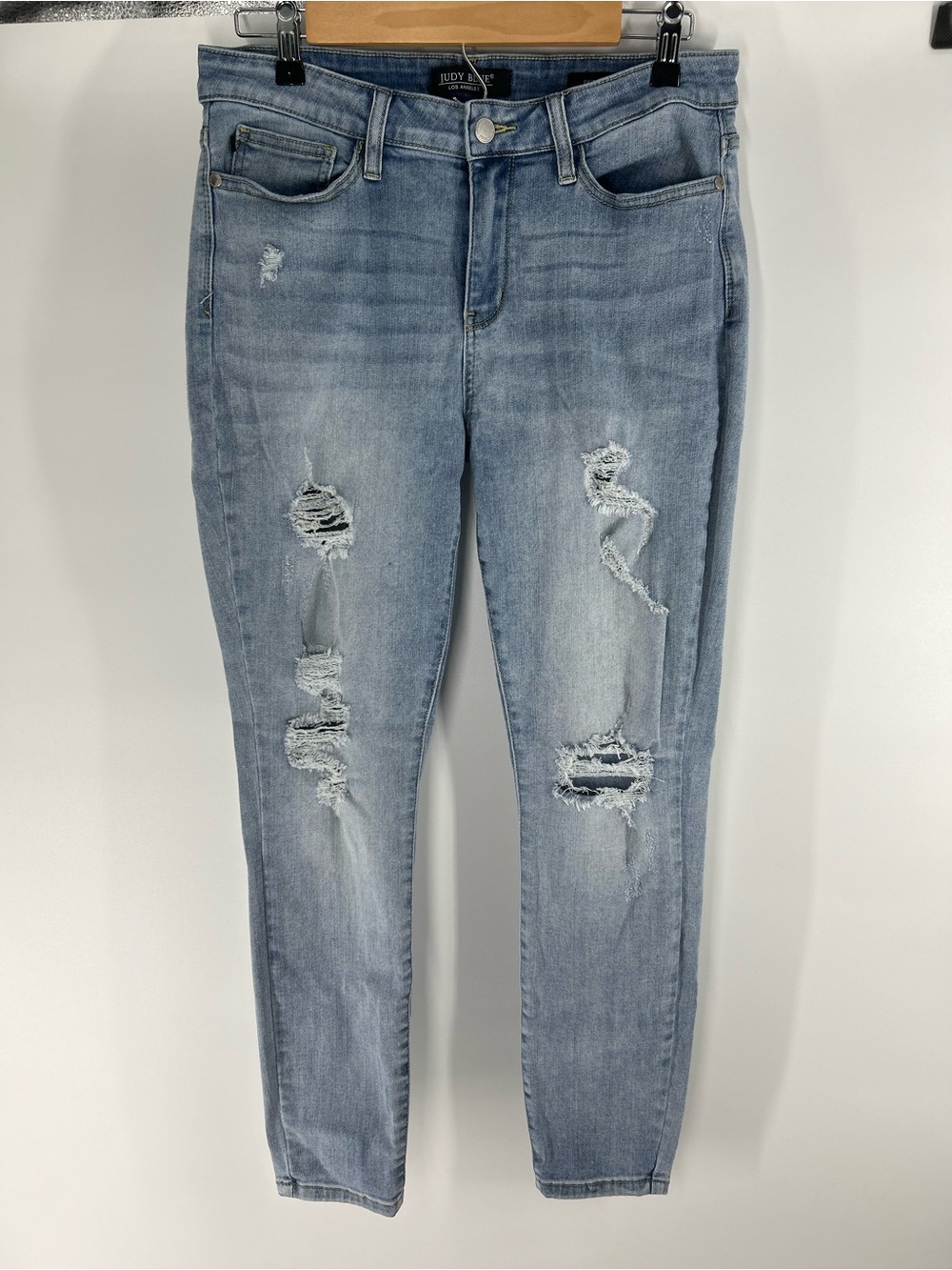 Judy Blue Distressed Light Blue Skinny Jeans